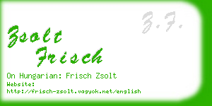 zsolt frisch business card